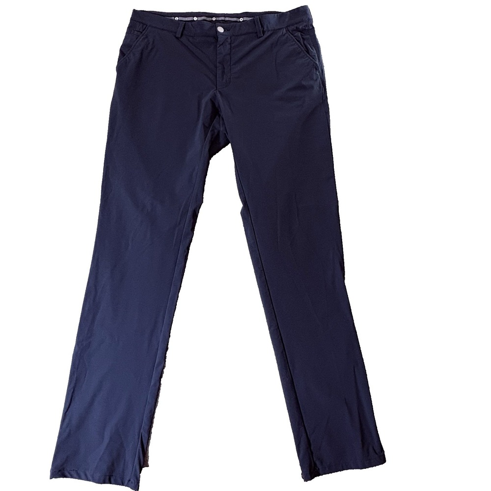 Ballin Atwater Modern Performance Pants Men Navy 38 Stretch Golf Quiet Luxury